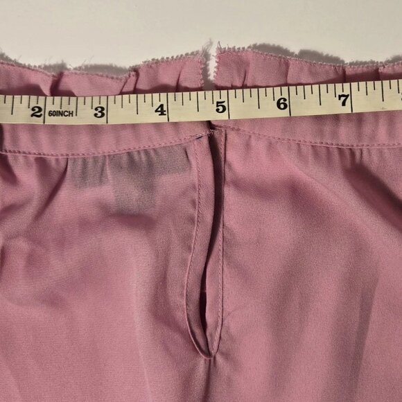 Apt. 9 Pleated Ruffle Neck Mauve Pink Sleeveless Shirt - Picture 10 of 16